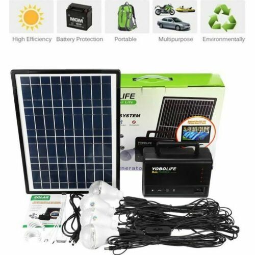 Kit panneau solaire 10W 18V générateur énergie camping et éclairage USB