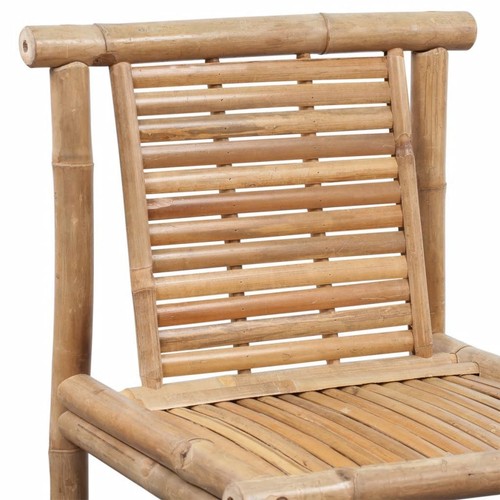 Bamboo Bar Stool Set Of 2 Wooden Breakfast Chair Decorative Kitchen Barstools - Picture 5 of 9