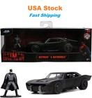 2022 "The Batman" Batmobile w Batman Figure Diecast Jada Diecast Car 5.25" 1:32