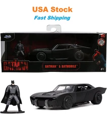 2022 "The Batman" Batmobile w Batman Figure Diecast Jada Diecast Car 5.25" 1:32