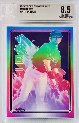 Topps Project 2020 Ichiro Suzuki By Matt Taylor #196 BGS 8.5