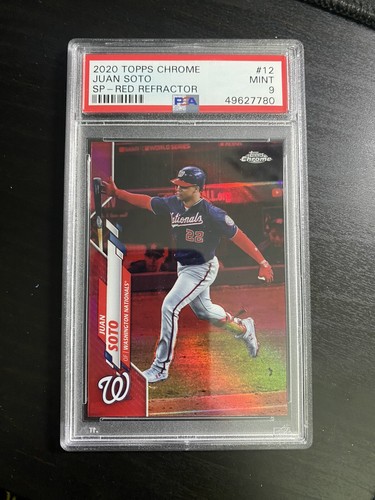 Juan Soto [Red Refractor] #12 2020 Topps Chrome card