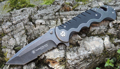 Smith & Wesson Border Guard Rescue Knife 7Cr17 Stahl Stahlfriff mit G10 SWBG10S
