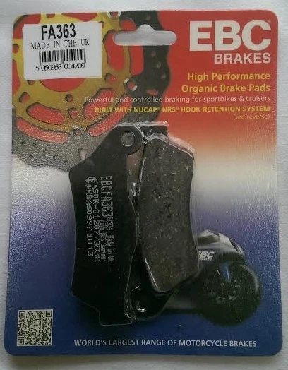 Pastillas de freno de disco trasero orgánicas EBC (1 juego) se adaptan a BMW R1100RT (1994 a 2001) Foto 2 de 4