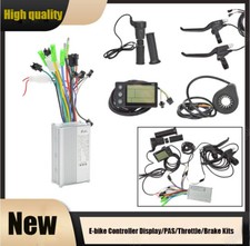 E-Bike Controller with Display PAS Throttle Brake Kits 24V-48V Electric Bicycle