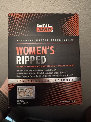 GNC AMP Women's Ripped Vitapak Program  - 30 Packs/30 Day Supply. (READ).