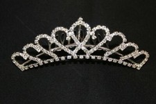 Crystal Bridal Jewelry Rhinestone Wedding Crown Hair Comb Princess Tiara