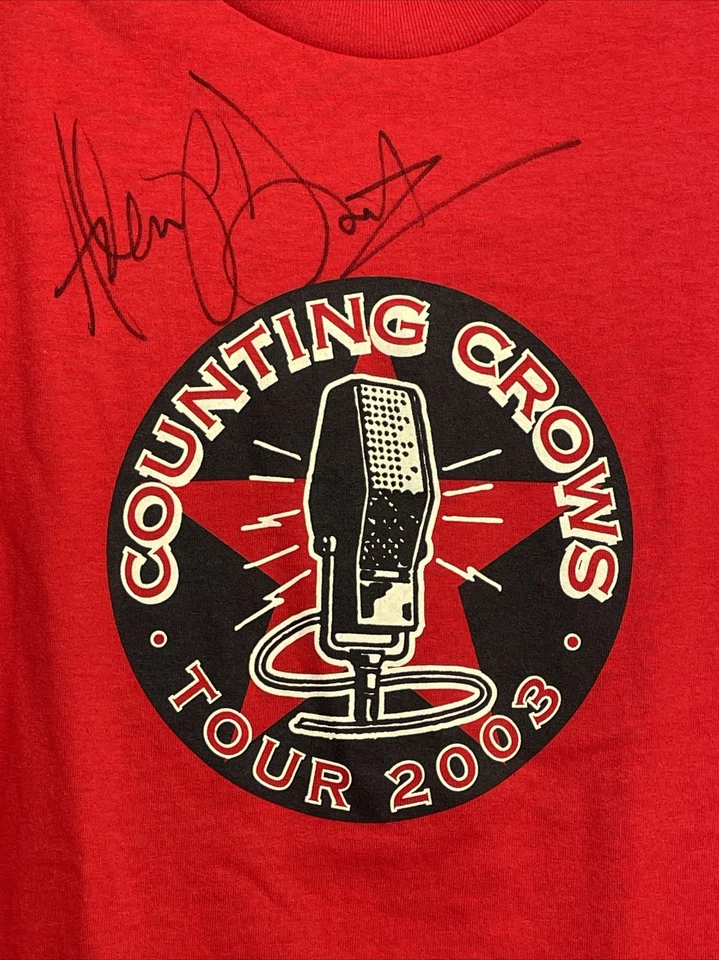 Counting Crows Tour 2003 T-Shirt Autographed Adam Duritz - Image 2 of 4