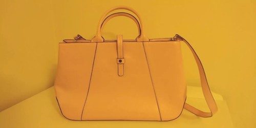 Ladies Fiorelli pale light baby pink hand tote bag shoulder strap stiff leather