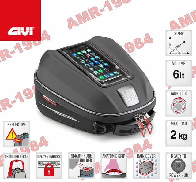 Tank Bag GIVI ST611 TANKLOCK 6lt THERMOFORMED Black for sale online eBay