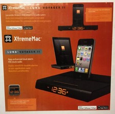 XtremeMac Luna Voyager II Ipad Iphone Docking Station Alarm Clock Radio