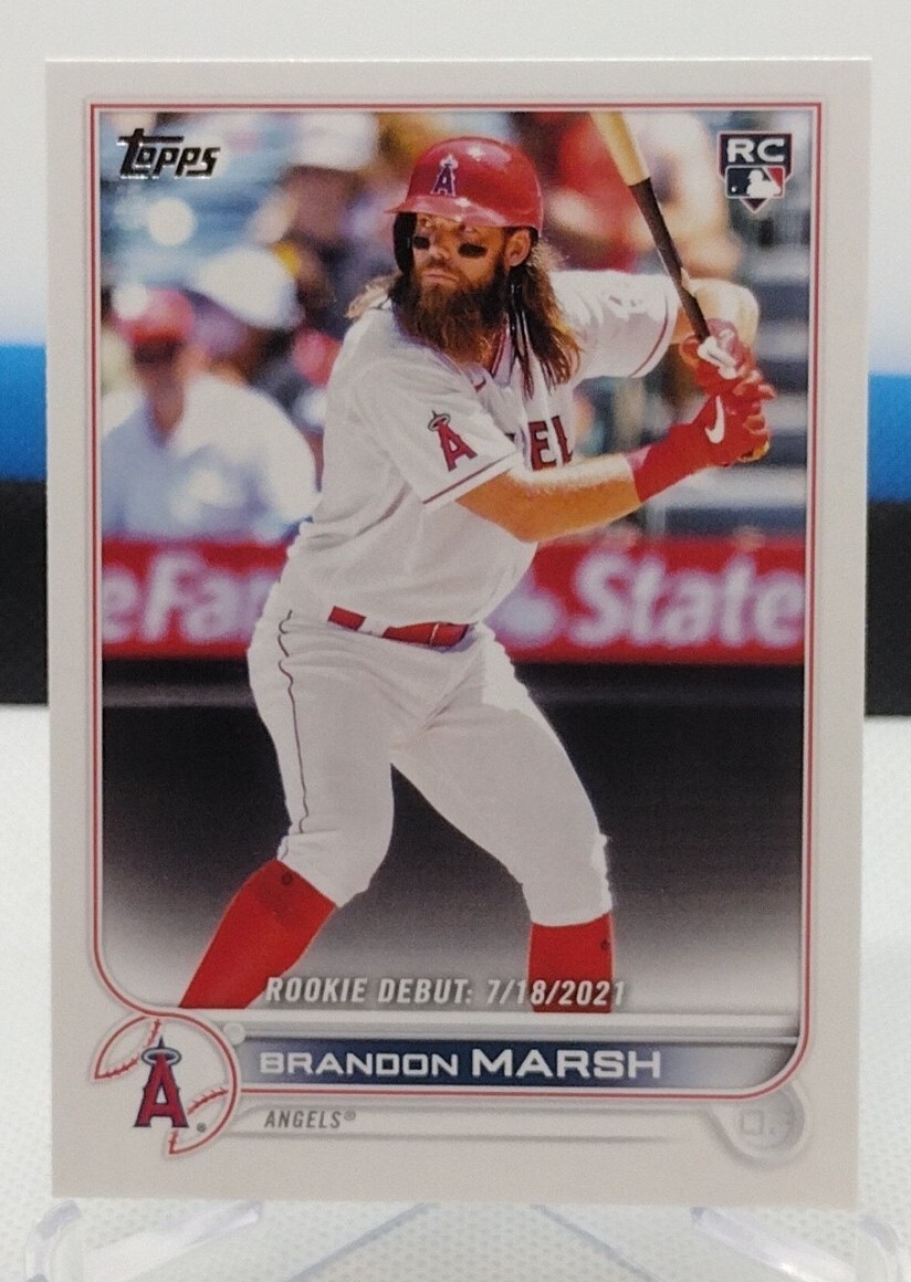 Brandon Marsh RC 2022 Topps Update #US35 Rookie Debut Los Angeles Angels 