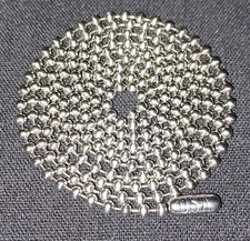 30" Stainless Steel 2.4mm Ball Bead Army Marines Military Dog Tag Chain Necklace