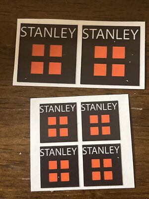 Stanley Tools Plane Tote Four 4 Square Decals 5/8  And 15/16  Set Of 6