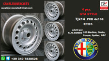 4 Cerchi lega Alfa Romeo Giulia GTA 7x14 4x108 14 pollici felgen wheels jantes