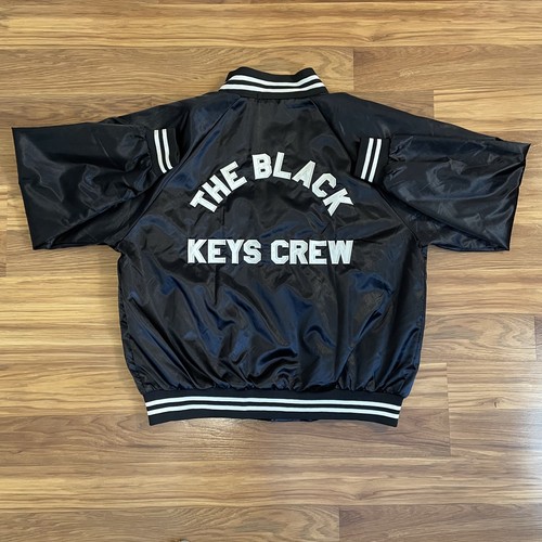 The Black Keys Crew Jacket Adult XL Black White USA Tour 2014 Bomber Lightweight - Picture 2 of 8
