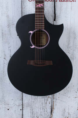 Schecter Machine Gun Kelly Acoustic Electric Guitar Satin Black Finish