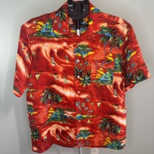 VanCort Men's Vintage 70's 80's Hawaiian Surfer Shirt, Size Large