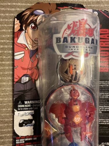 Spin Master Bakugan Gundalian Invaders confezione da 3 rosso, blu e marrone 2011 - Foto 2 di 6