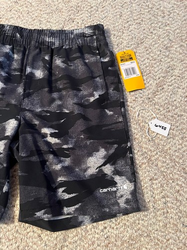 New Carhart Kids Camo Shorts Medium 10 12 Regular Cotton Work Force Shorts 6455 - Picture 3 of 3