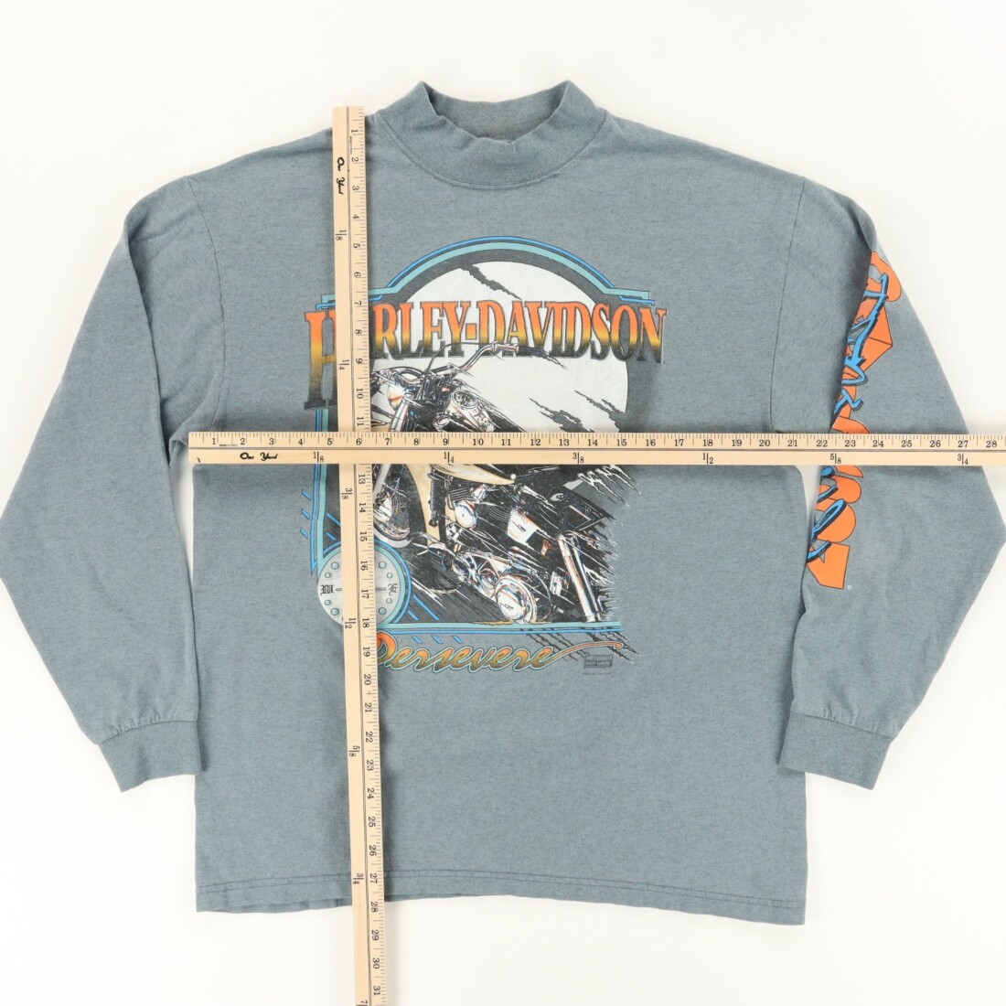 Harley-Davidson ラグランTシャツ XL グレー/ブラック ファクトリーラグランTシャツ -ハーレーダビッドソン公式