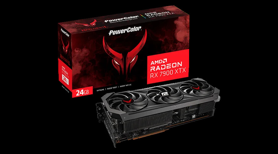 PowerColor AMD Radeon RX 7900 XTX 24GB GDDR6 PCIE4.0 384 bitRed