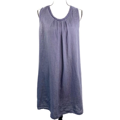 Rosemarine Navy Linen Sleeveless 