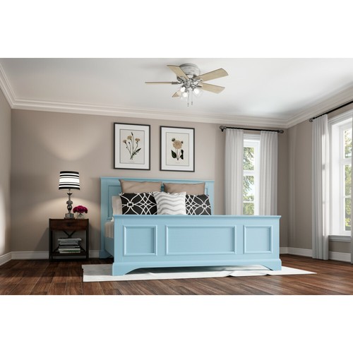 Hunter 42" Crestfield Low Profile Ceiling Fan 3 LED Light Pull Chain Farmhouse - Picture 30 of 49