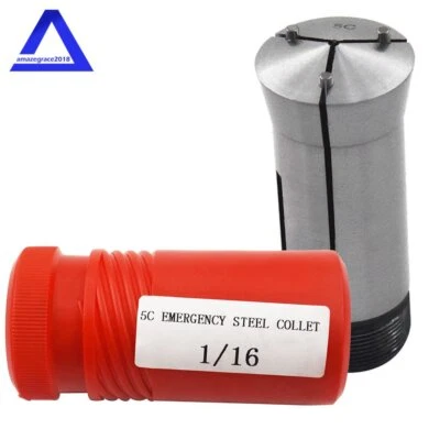MARDDPAIR 5C Emergency Steel Collet 1/16" For Lathe & Fixtures Drilled Bored or Machined