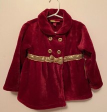 NWT Penelope Mack LTD Fancy Fleece Holiday Peacoat Size 3T
