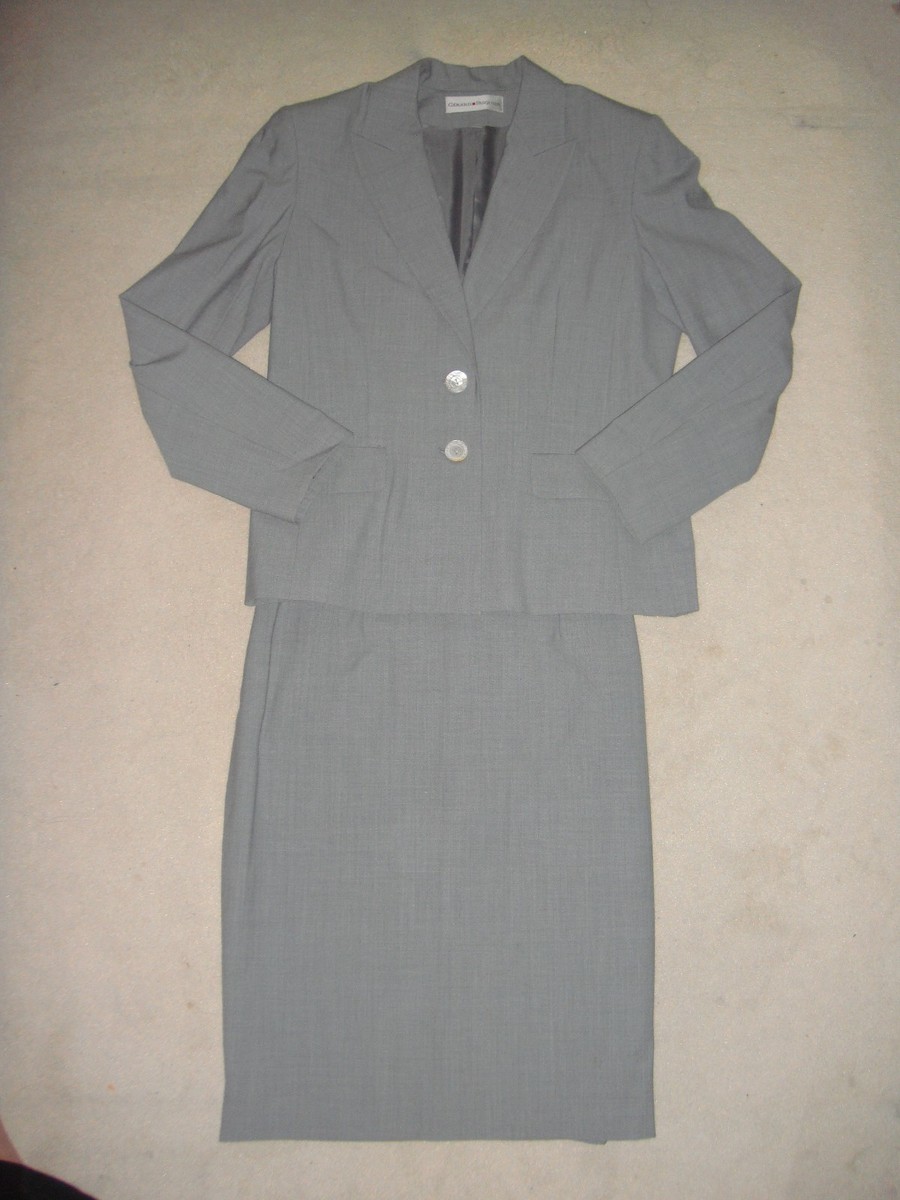 Ensemble Jupe Tailleur Gris Gérard Pasquier Taille 40