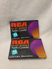 x2 RCA RC90 Hi-Fi Stereo Audio Cassette 90 Minute NEW Sealed Bias Normal Thomas