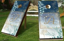 Wedding Initial Cornhole Wrap Vinyl Decal Sticker for Boards Wraps Wood KA1038