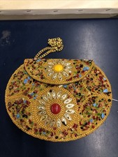Vtg Inspired Clutch Embossed Metal