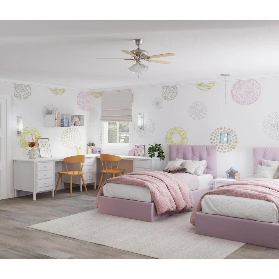 4-Light Universal Ceiling Fan Light Kit for AirPro Collection Ceiling Fans, N... - Image 2 of 4