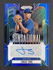 2025 Panini Prizm Baseball #SS-JT JONAH TONG Sensational Auto Blue Prizm /49