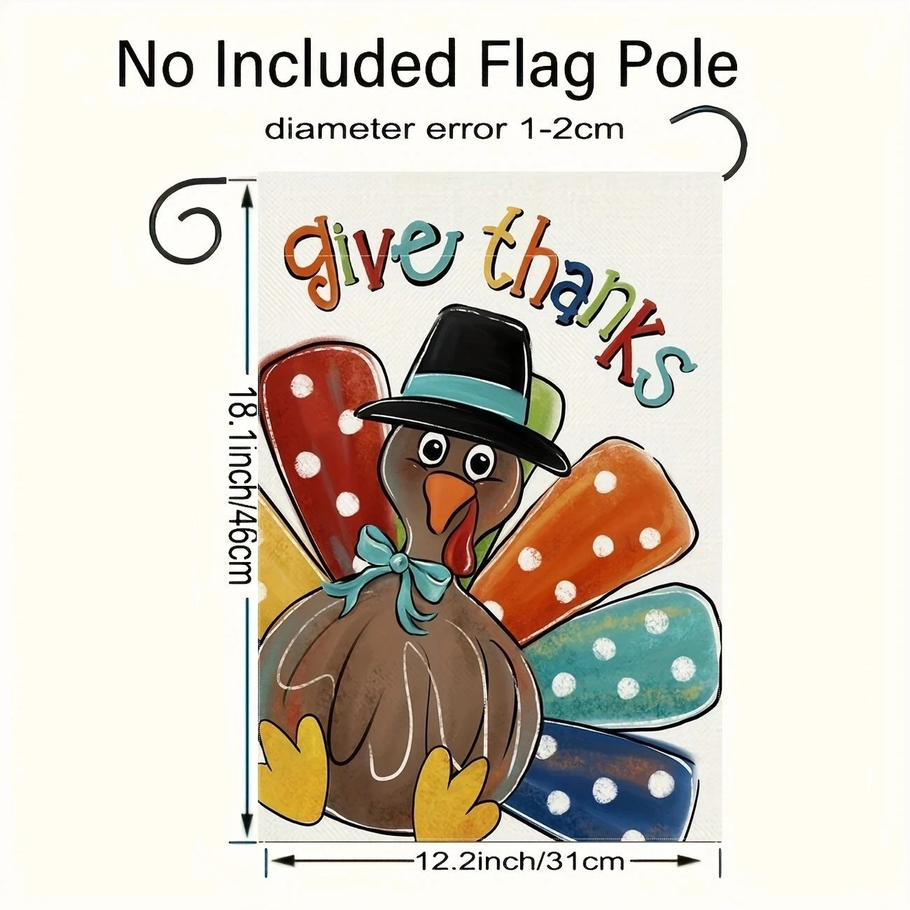 THANKSGIVING GARDEN FLAG DOUBLE SIDED