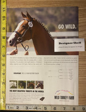 Chesapeake Holsteiner Stallion Horse Wild Turkey Farm Breeding Print Ad