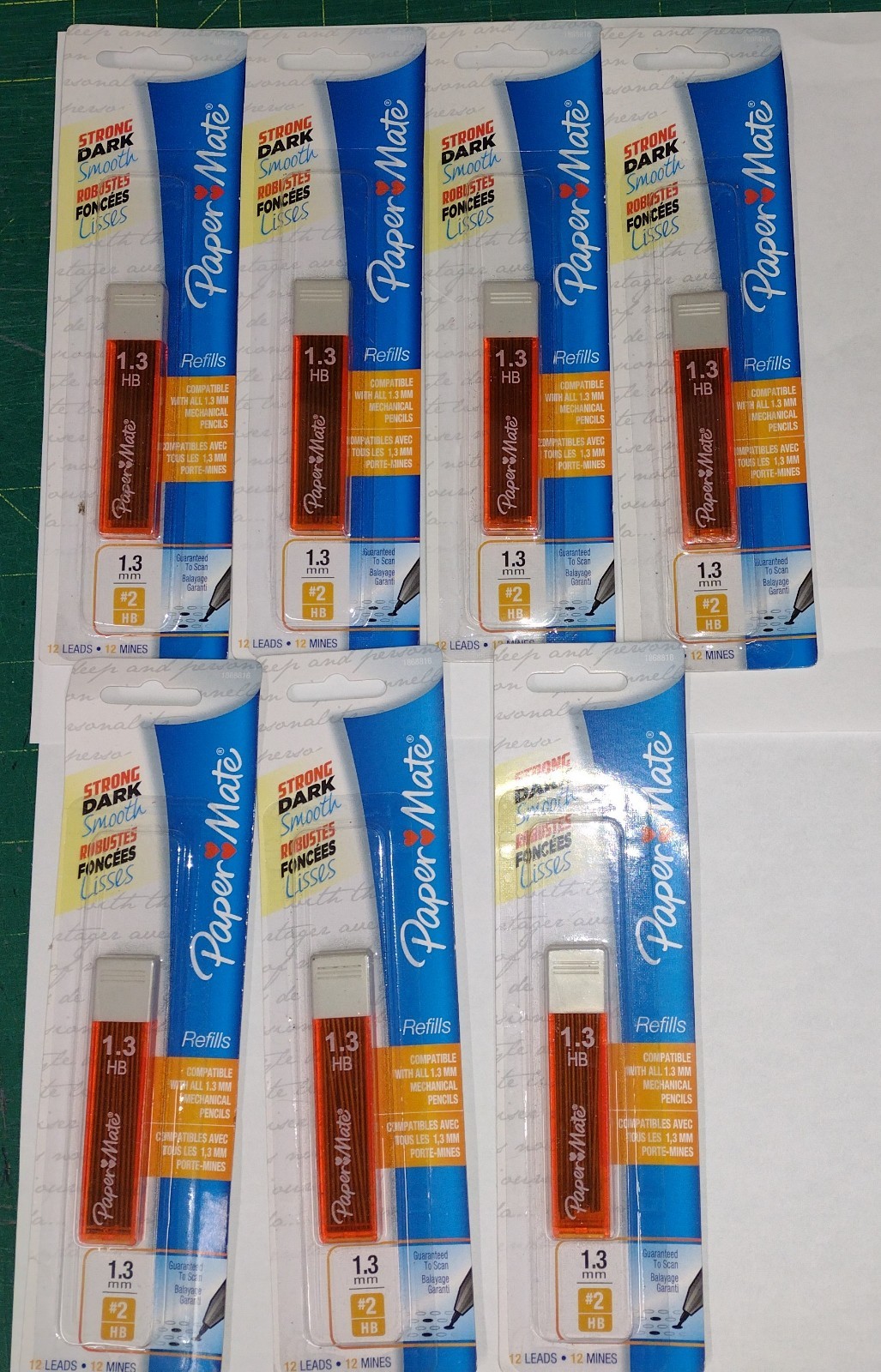 Paper Mate Lead Refills, #2 HB, 1.3mm 12 Leads Per Pack, 7 Packs