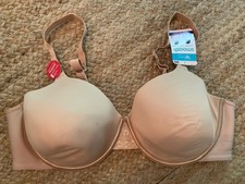 New Vanity Fair Bra Size 44D Radiant Back Smoothing Underwire Beige/Nude 76528