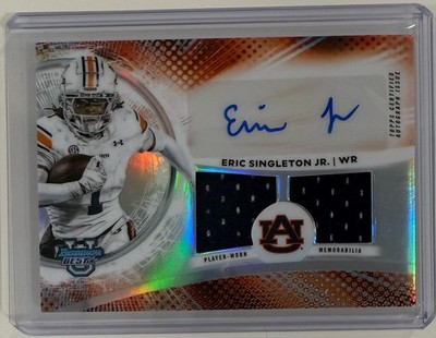 2025 Bowman Best U Eric Singleton Jr. Dual  Player Worn Patch Auto Refractor