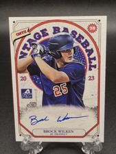 Onyx Vintage Baseball 2023 Brock Wilken Blue Ink Auto MINT PROSPECT 