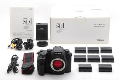 8 Batteries [Almost Unused w/Box] Sigma SD1 Merrill DSLR Camera Body JAPAN