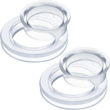 2 Inch Patio Table Umbrella Hole Ring with Cap Set Silicone Transparent Umbrella