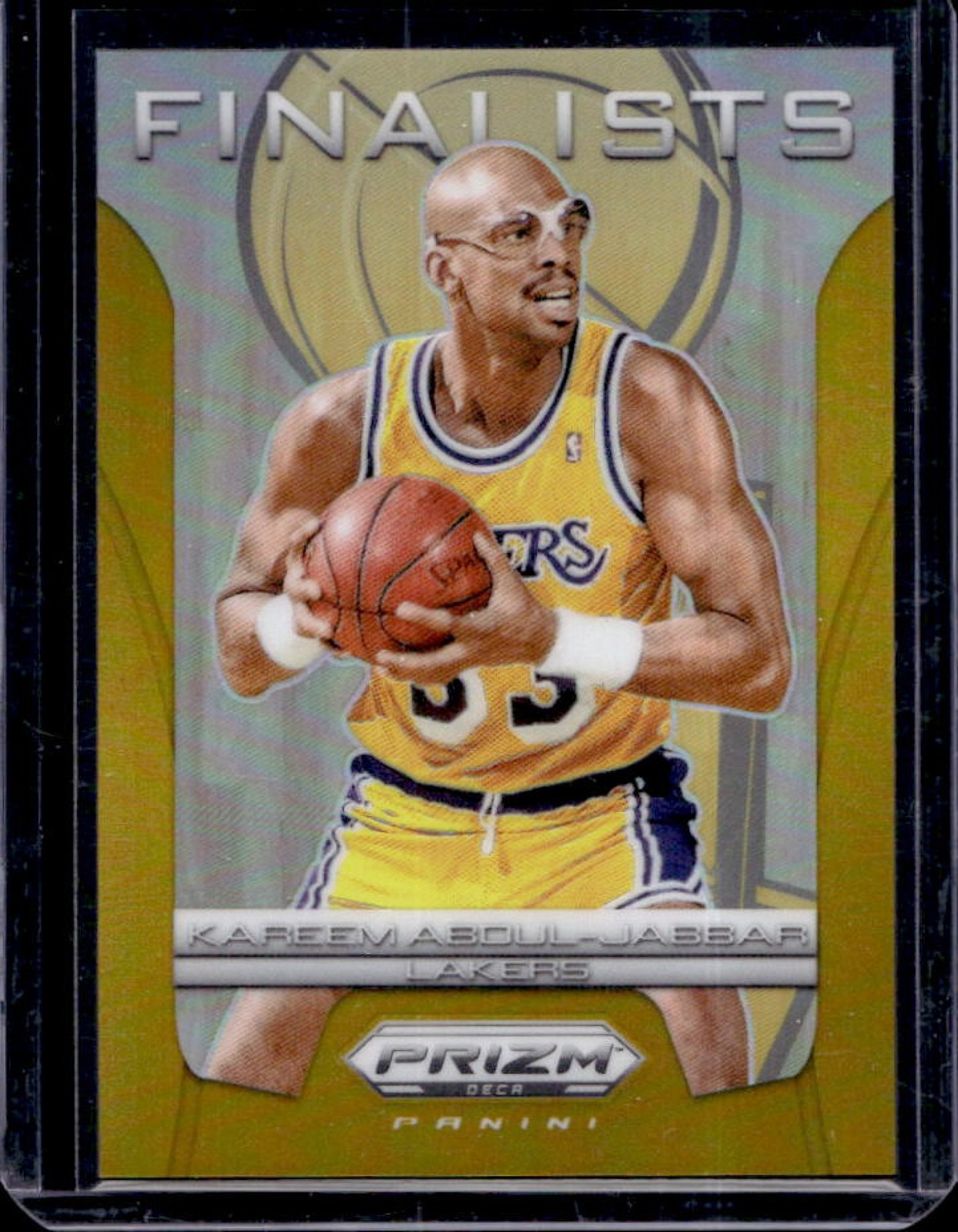 2023-24 Prizm Deca Kareem Abdul-Jabbar Finalists Gold #7/10 Lakers