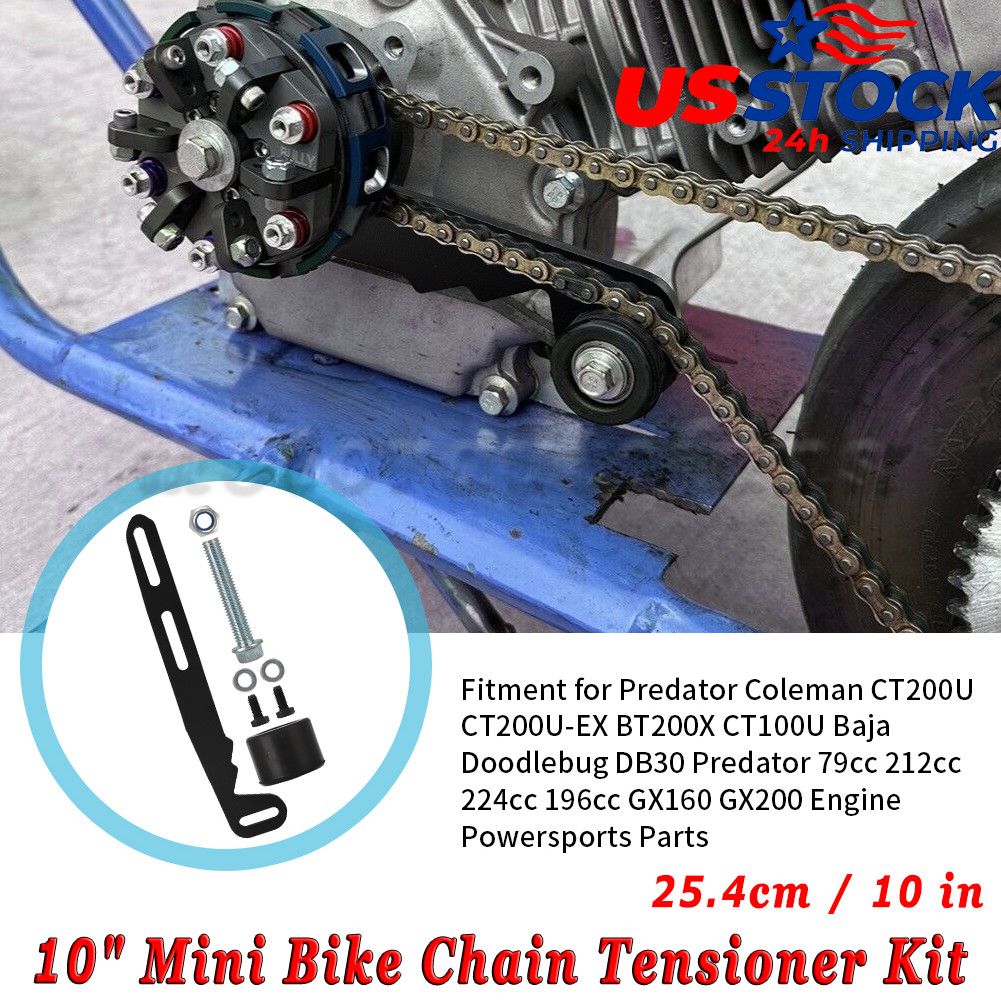 10" Mini Bike Chain Tensioner Kit For 212 224 236 Small Block Predator GX160 200