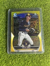 2023 Bowman Chrome #BCP-229 Kevin Ereu 1st Prospects Yellow Refractor #/75
