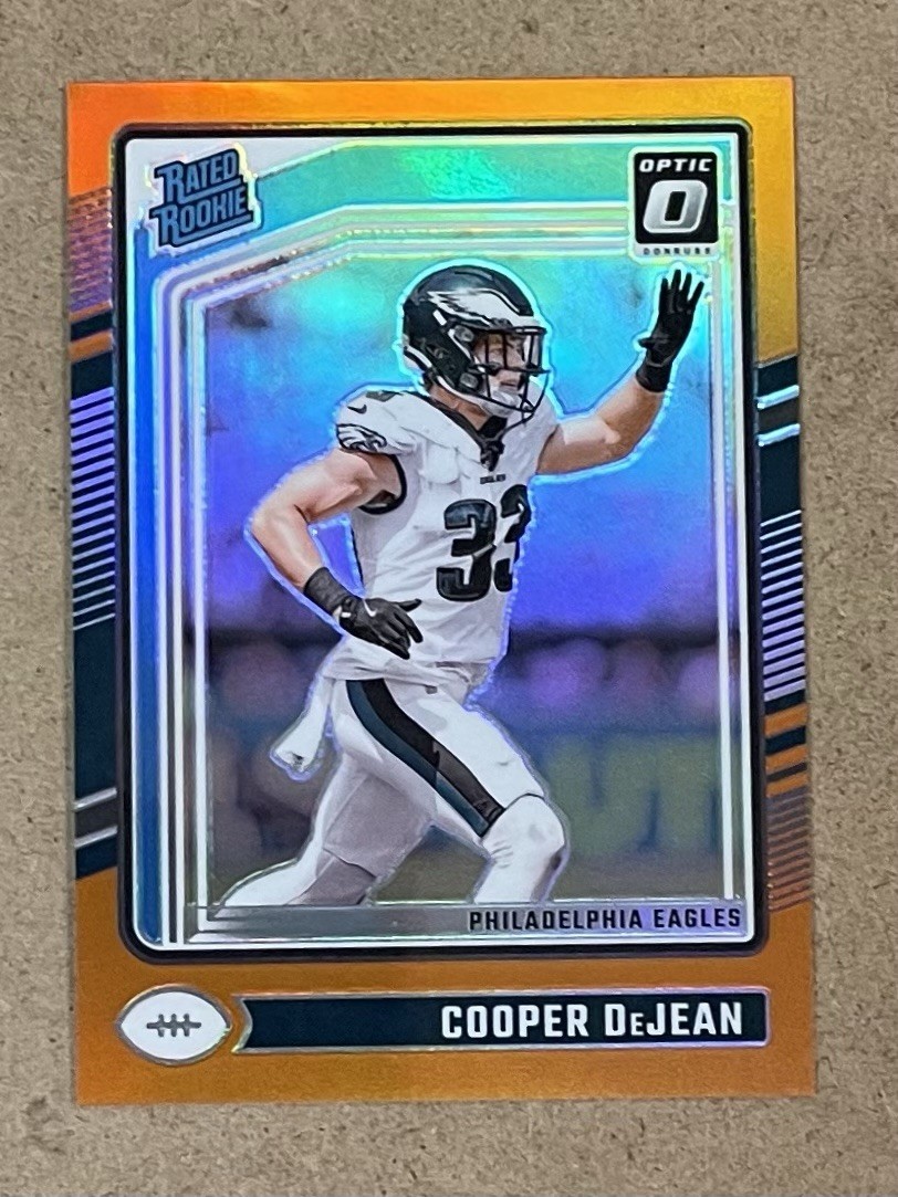 2024 DONRUSS OPTIC RATED ROOKIE ORANGE #221 COOPER DEJEAN #D 171/249