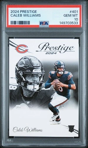 2024 PANINI PRESTIGE CALEB WILLIAMS #401 SP RC PSA 10 ROOKIE BEARS Fresh Slab FS