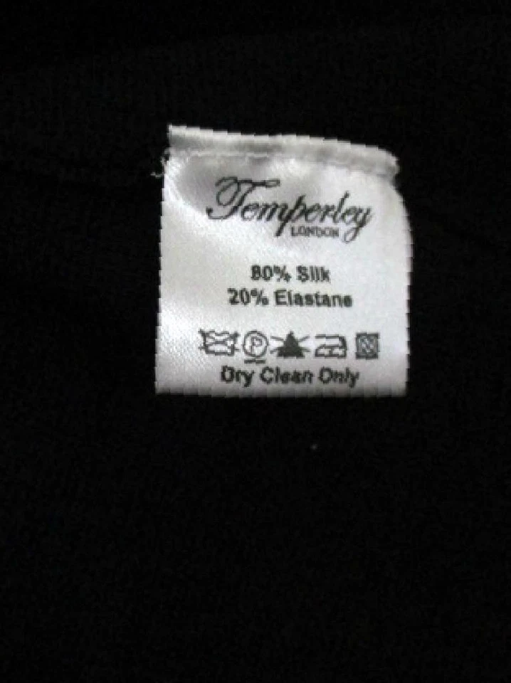 VESTIDO CEÑIDO AL CUERPO TEJIDO SEDA ELÁSTICO NEGRO TEMPERLEY LONDON TALLAS Foto 4 de 4